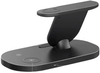 3 in 1 Wireless Charging Stand for Android Devices - Black