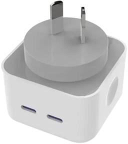 9eight5 Double Type C Power Adapter Wall Plug (NZ / AUS) - White