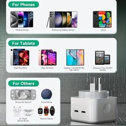 9eight5 Double Type C Power Adapter Wall Plug (NZ / AUS) - White