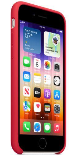 Apple Silicone Case for iPhone SE - Red