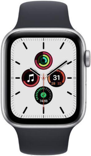 Apple Watch SE 1st Gen (2020) (GPS) - 32GB - 40mm - Silver Aluminum Case with Midnight Rubber Sport Band
