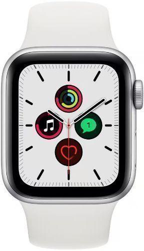 Apple  Watch SE 1st Gen (2020) - 32GB - GPS - 40mm - Silver - Aluminum - White - Sport Band - Rubber - Acceptable