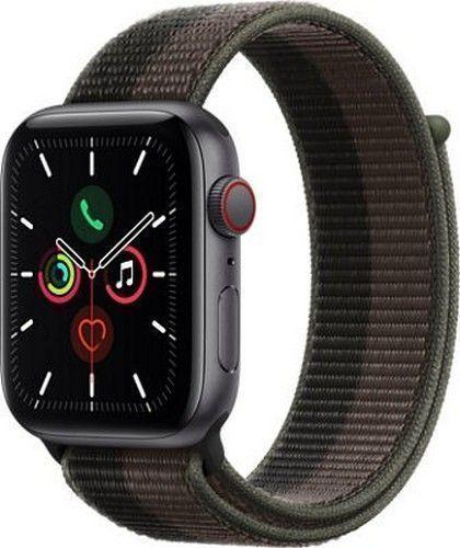 Apple Watch SE 1st Gen (2020) (Cellular + GPS) - 32GB - 44mm - Space Grey Aluminum Case with Tornado/Gray Rubber Sport Loop Band