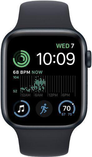 Apple  Watch SE 2nd Gen (2022) - 32GB - GPS - 40mm - Midnight - Aluminum - Midnight - Sport Band - Small/Medium Size - Rubber - Good