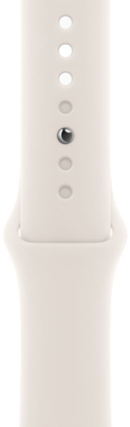 Apple Watch Series 10 (GPS) - 64GB - 42mm - Silver Aluminum Case with Starlight Rubber Sport Band - Small Size