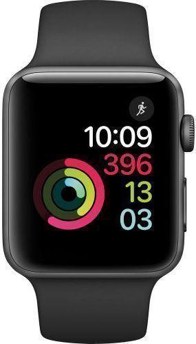 Apple  Watch Series 2 - 8GB - Space Grey-Aluminum-Sport Band-Black - 42mm - Space Grey - Aluminum - Black - Sport Band - Rubber - Excellent