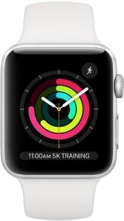 Apple Watch Series 3 (GPS) - 16GB - 38mm - Silver Aluminum Case with White Rubber Sport Band