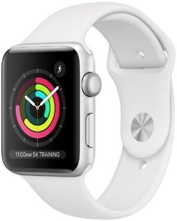 Apple Watch Series 3 (GPS) - 16GB - 38mm - Silver Aluminum Case with White Rubber Sport Band