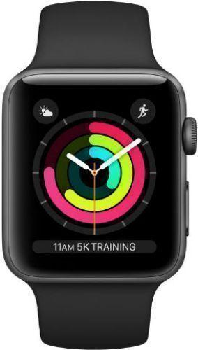 Apple Watch Series 3 Aluminium 38mm (GPS) Black Sport Band - 8GB - Space Grey - Excellent