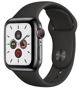 Apple Watch Series 5 (Cellular + GPS) - 32GB - 40mm - Space Grey Aluminum Case with Black Rubber Sport Band