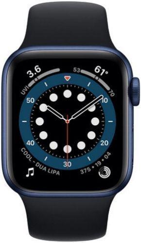 Apple Watch Series 6 (GPS) - 32GB - 44mm - Blue Aluminum Case with Black Rubber Sport Band