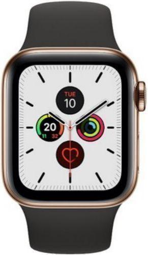 Apple Watch Series 6 (GPS) - 32GB - 44mm - Gold Stainless Steel Case with Black Rubber Sport Band