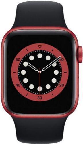 Apple Watch Series 6 (GPS) - 32GB - 40mm - Red Aluminum Case with Black Rubber Sport Band