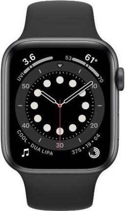 Apple Watch Series 6 (GPS) - 32GB - 44mm - Space Grey Aluminum Case with Black Rubber Sport Band