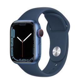 Apple Watch Series 7 (GPS) - 32GB - 45mm - Blue Aluminum Case with Abyss Blue Rubber Sport Band
