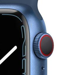 Apple Watch Series 7 (GPS) - 32GB - 45mm - Blue Aluminum Case with Abyss Blue Rubber Sport Band