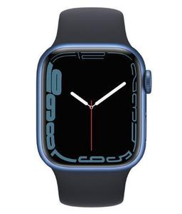 Apple Watch Series 7 (Cellular + GPS) - 32GB - 45mm - Blue Aluminum Case with Midnight Rubber Sport Band