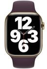 Apple Watch Series 7 (Cellular + GPS) - 32GB - Gold Stainless Steel Case with Dark Cherry Sport Band