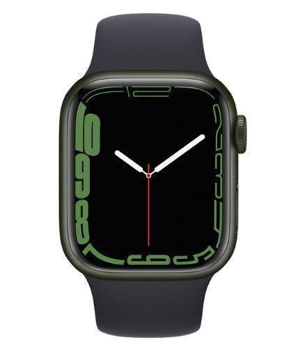 Apple Watch Series 7 (GPS) - 32GB - 45mm - Green Aluminum Case with Midnight Textile Sport Band