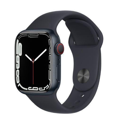 Apple Watch Series 7 (GPS) - 32GB - 41mm - Midnight Aluminum Case with Midnight Rubber Sport Band