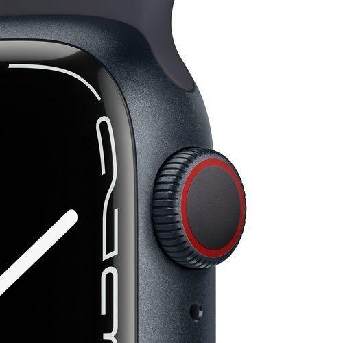 Apple Watch Series 7 (GPS) - 32GB - 41mm - Midnight Aluminum Case with Midnight Rubber Sport Band