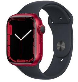 Apple Watch Series 7 (Cellular + GPS) - 32GB - 41mm - Red Aluminum Case with Midnight Rubber Sport Band