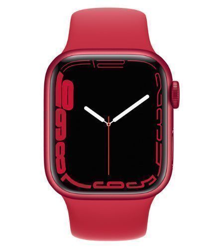 Apple Watch Series 7 (GPS) - 32GB - 45mm - Red Aluminum Case with Red Rubber Sport Band