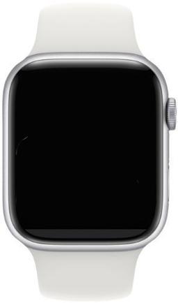 Apple Watch Series 7 (GPS) - 32GB - 45mm - Silver Aluminum Case with White Rubber Sport Band