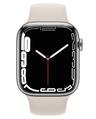 Apple Watch Series 7 (GPS) - 32GB - 45mm - Silver Stainless Steel Case with Starlight Rubber Sport Band