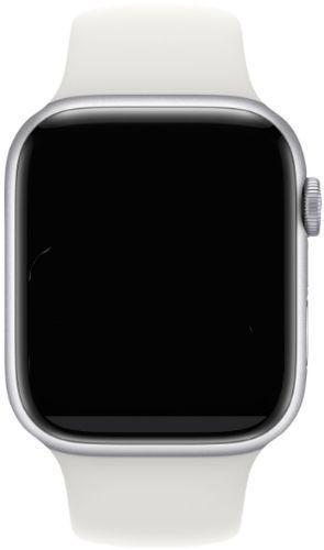 Apple Watch Series 7 (Cellular + GPS) - 32GB - 45mm - Silver Stainless Steel Case with White Rubber Sport Band