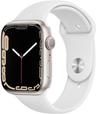 Apple Watch Series 7 (GPS) - 32GB - 45mm - Starlight Aluminum Case with White Rubber Sport Band