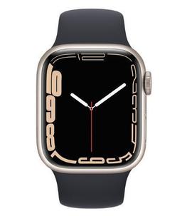 Apple Watch Series 7 (GPS) - 32GB - 45mm - Starlight Aluminum Case with Midnight Rubber Sport Band