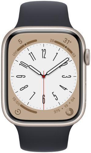 Apple  Watch Series 8 - 32GB - Cellular + GPS - 41mm - Starlight - Aluminum - Midnight - Sport Band - Rubber - Good