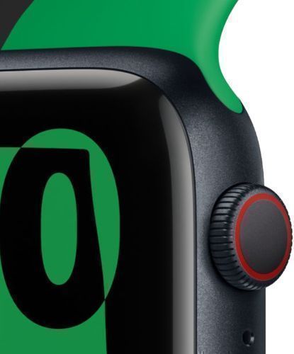 Apple Watch Series 9 (GPS) - 64GB - 45mm - Midnight Aluminum Case with Black Unity Rubber Sport Band - Small/Medium Size