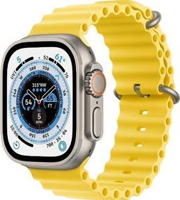 Apple Watch Ultra (Cellular + GPS) - 32GB - 49mm - Titanium Titanium Case with Yellow Rubber Ocean Band - Medium Size
