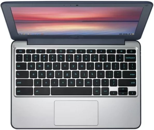 Asus Chromebook C202SA Laptop 11.6" - Dark Blue - Intel Celeron N3060 1.6GHz - 4GB RAM - 16GB