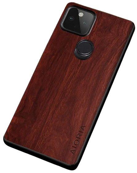 Bamboo Wood Pattern Phone Case for Google Pixel 4A - Rosewood Brown - Brand New
