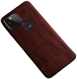 Bamboo Wood Pattern Phone Case for Google Pixel 5 - Rosewood Brown