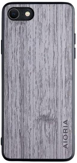 Bamboo Wood Pattern Phone Case for iPhone SE - Light Grey