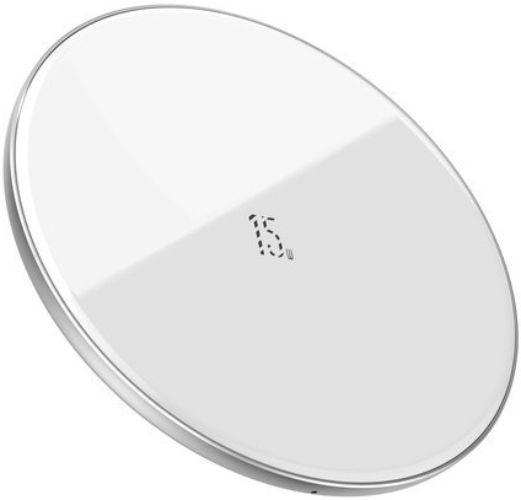 Baseus  Simple Wireless Phone Charger 15W - White - Brand New