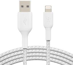 Belkin BOOST↑CHARGE™ Braided USB-A to Lightning Cable - White (1M)