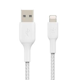 Belkin BOOST↑CHARGE™ Braided USB-A to Lightning Cable - White (2M)