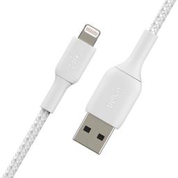 Belkin BOOST↑CHARGE™ Braided USB-A to Lightning Cable - White (2M)