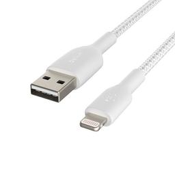 Belkin BOOST↑CHARGE™ Braided USB-A to Lightning Cable - White (2M)