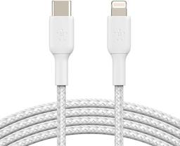Belkin BOOST↑CHARGE™ Braided USB-C to Lightning Cable - White (2M)