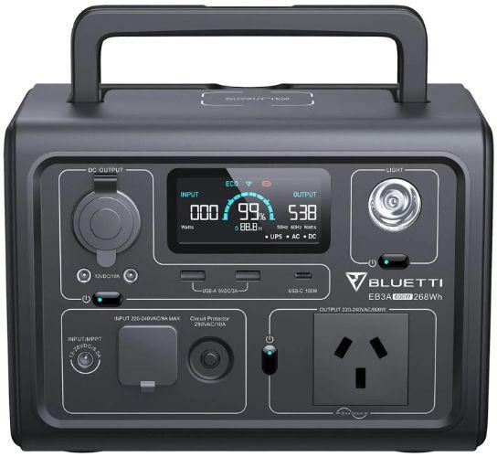 Bluetti  EB3A Portable Power Station | 600W 268Wh - Black - Brand New