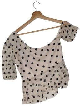 Boohoo Polka Dot Off The Shoulder Blouse 8