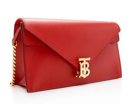Burberry Leather TB Envelope Chain Shoulder Bag