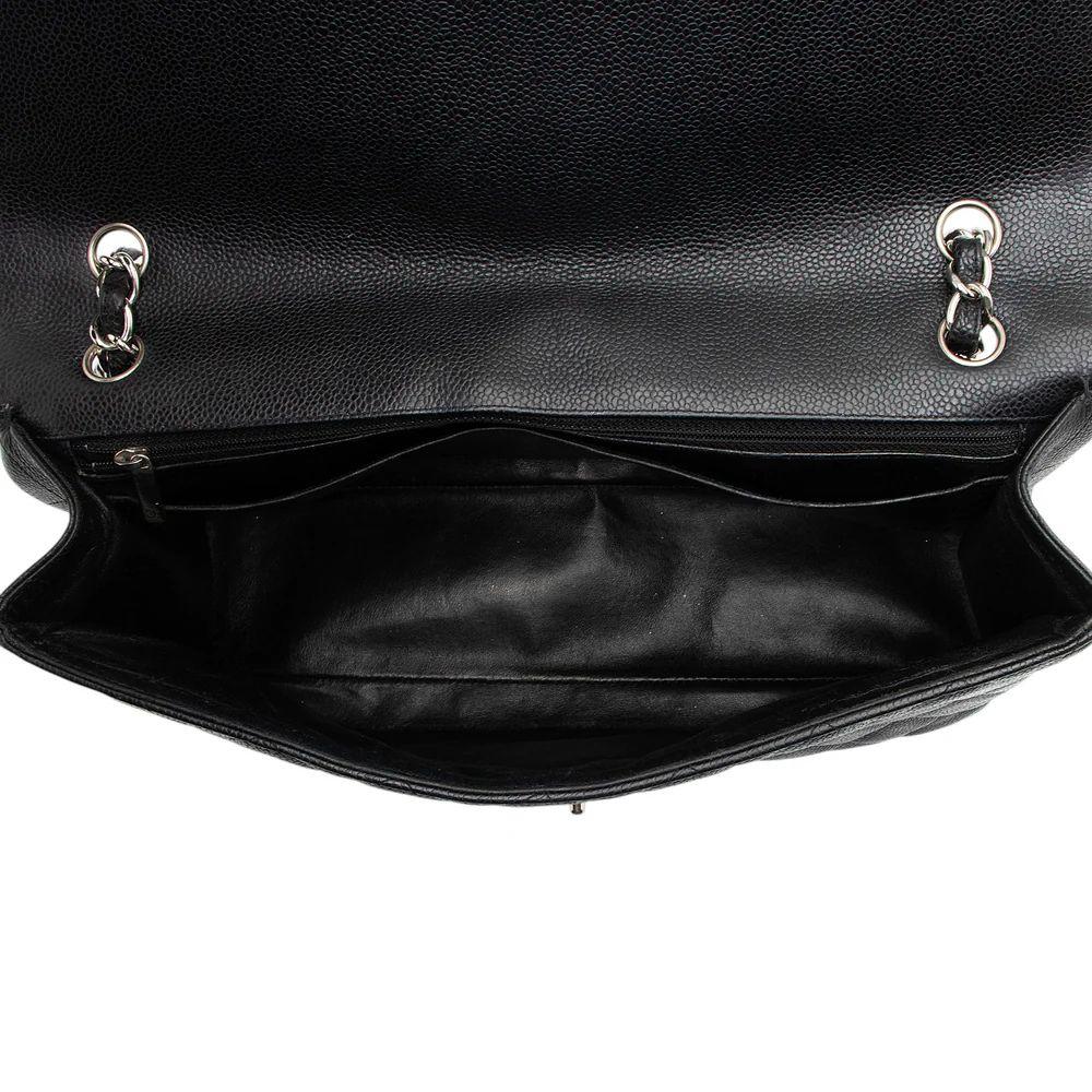 Refurbished Chanel Caviar Leather Classic Maxi Single Flap Bag - Reebelo New Zealand