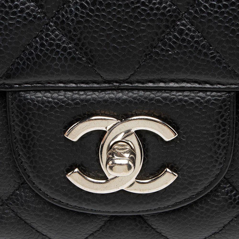 Refurbished Chanel Caviar Leather Classic Maxi Single Flap Bag - Reebelo New Zealand